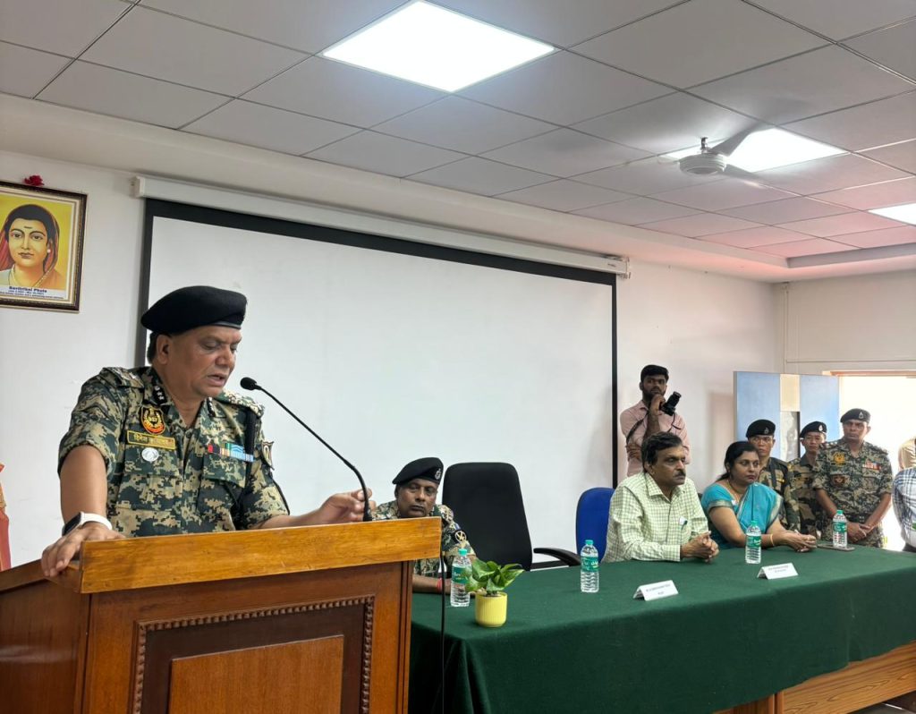 The message shared by Sri. Dinesh Kumar Yadav, I.G., BSF, in meeting with students of MSEC